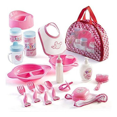 Prextex 18 Piezas My First Baby Doll Accesorios En Estuche D