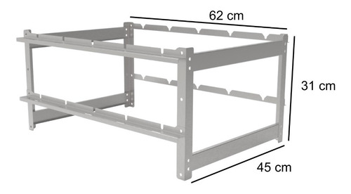 Imagem 6 de 7 de Suporte Fixo Inox P/ Churrasqueira 5 + 3 Grelhas Argentinas