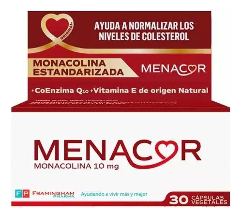 Menacor Control De Colesterol X 30 Caps