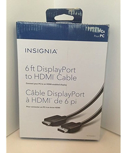 Cable Displayport / Hdmi De Insignia De 1,8 M (6 Pies) (ns-p