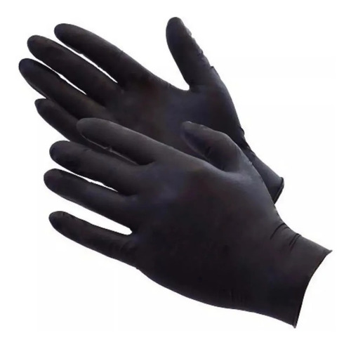 Tattoo Guantes Nitrilo Negro X100 Super Resistentes Tatuajes