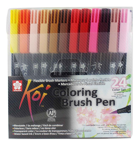 Set Plumones Acuarelables Sakura Koi Brush 24 Colores