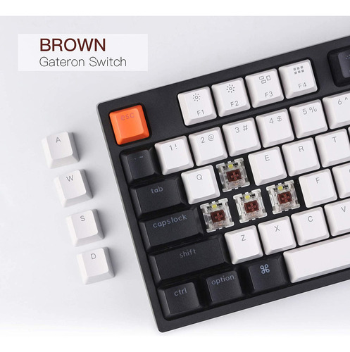 Teclado Keychron C2 Para Videojuegos, 104 Teclas/led/usb C