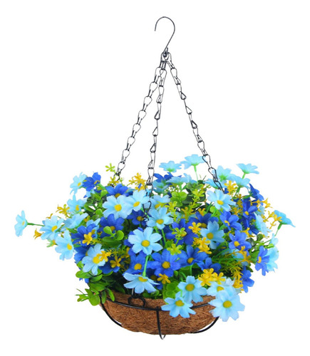 Cesta Colgante De Flores De Margaritas Artificiales, Planta