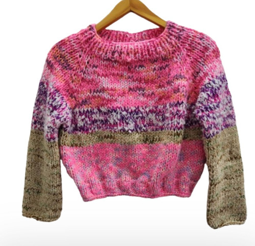 Sweater Top Tejido Con Mangas Boho