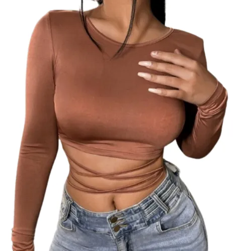 Poleras con tiras cruzadas new arrivals