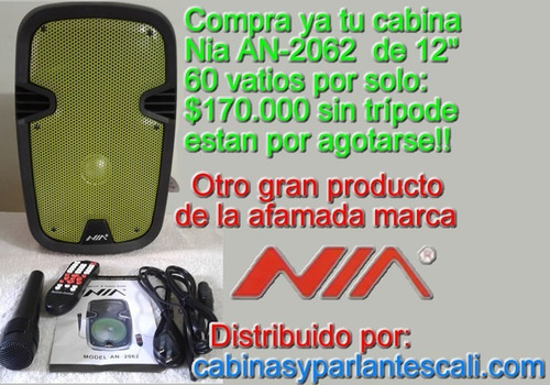Parlante Bluetooth Nia An-2062 En Cali Quedan Los Ultimos!!