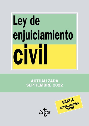 Ley De Enjuiciamiento Civil, De Editorial Tecnos. Editorial Tecnos, Tapa Blanda En Español