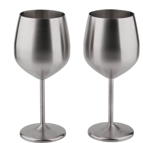 Imagen 1 de 7 de Copa De Vino Diseño De Acero Inoxidable 500 Cc