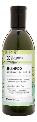 Natier Botanika Shampoo Vegano Reparador Detox Coco X 350ml