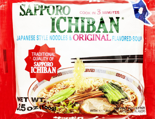 Sapporo Ichiban Fideos Ramen Originales, 3.5 Onzas (paquete 