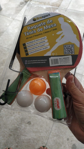Kit Ping Pong 2 Raquetes 3 Bolas + Rede + Suporte