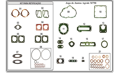  Jogo De Juntas Motor Agrale M790 4200 4300