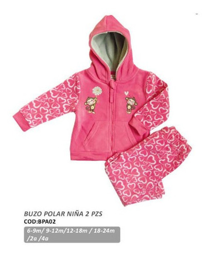 Buzo Polar Para Bebe/ Niñas Rosado Best House