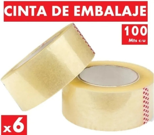 Cintas De Embalaje 24 Unidades Transparentes /100mts C/u