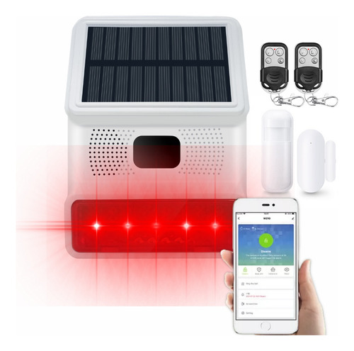 Kit Alarma Panel Solar Wifi Seguridad Inteligente  A5