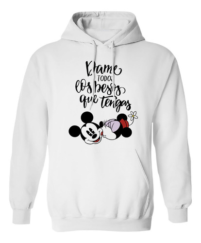 Sudadera Dame Todos Los Besos Minnie Y Mickey Mouse Love