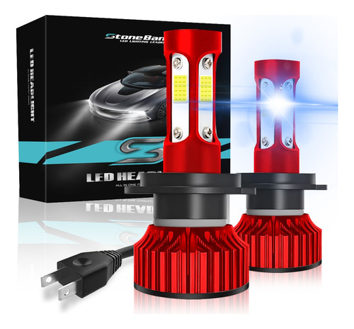 4 Lados Led Faros H7 Cob Luz Baja Y Alta 72w 8000k 16000lm