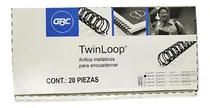 Comprar 20 Arillos Metálicos Twinloop 1\u002F4 40 Hojas Negro Paso 3:1