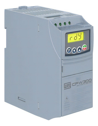 Inversor De Frequência Weg CFW300A02P6T2NB20 trifásico 0.5cv 220v 2.6a