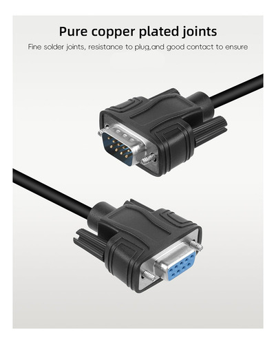 Cable De Extensión Sin Soldadura Db9, Db9 Rs232 D-sub Macho