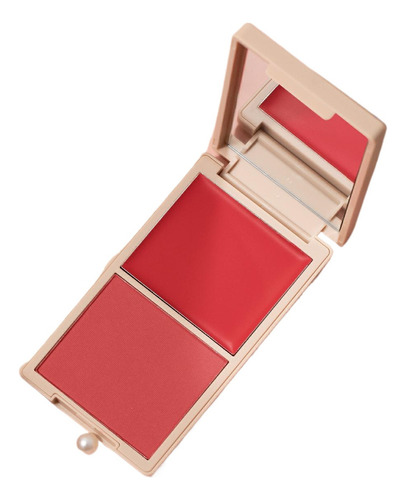Paleta De Coloretes Doble, Suave Como La Seda, Que Brilla Si