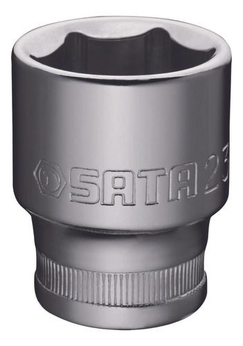 Soquete Sextavado Curto 14mm 1/2 St13305sc-sata Cor Prateado