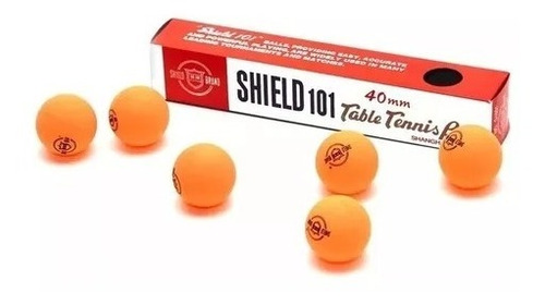 Set X 6pcs Bolas Pelotas Shield 101 Ping-pong 40mm