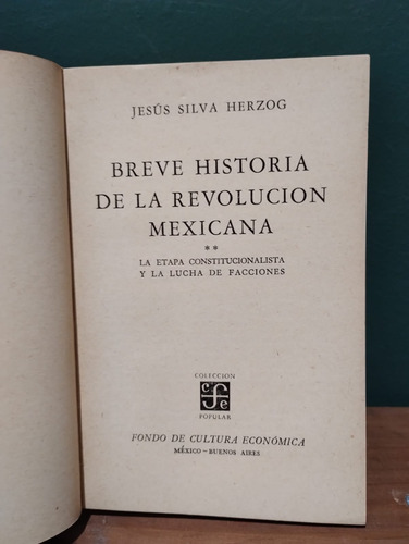 Breve Historia De La Revolucion Mexicana - Tomos 1 Y 2 (Usado)