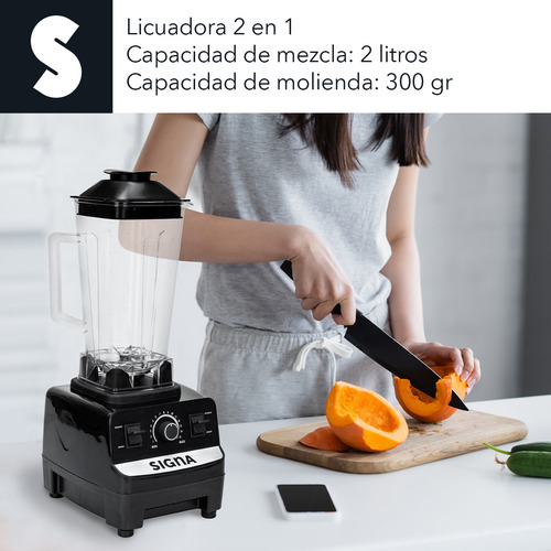 Licuadora Profesional Moledor 2 En 1 15 Velocidades Vaso 2lt