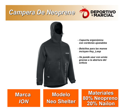 Campera Neoprene Tops Ion Neo Shelter Jacket Core Kite Surf