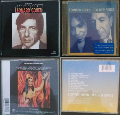 2x Cd (vg+) Leonard Cohen Songs / Ten New Songs Ed Us Import
