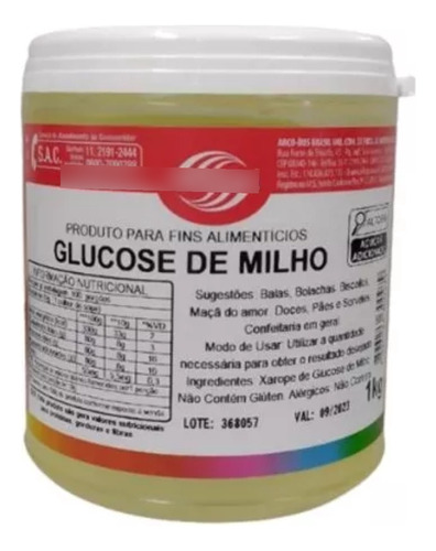 Glucose De Milho 1kg Arcolor - Promoção