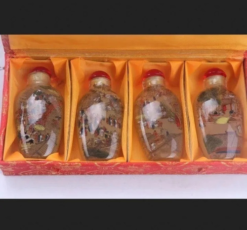 Garrafas Antigas Vidro Perfume Pintado A Mão Chinesa
