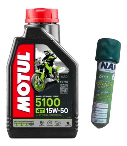 Aceite Motul 5100 15w50 Litro + Aditivo Potenciador Motor