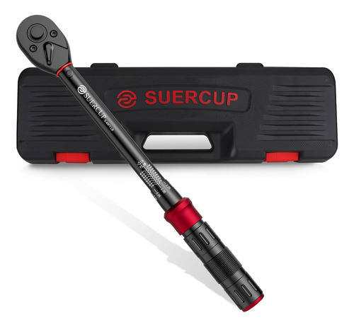 Suercup Llave Dinamometrica De Clic De 3/8 Pulgadas, 5-45 Pi