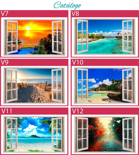 Imagen 4 de 9 de Vinilos Decorativos Ventana 3d
