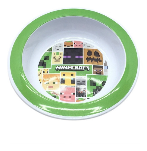 Minecraft Plato Hondo Cerealero Bowl Original Cresko