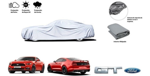 Cubierta Funda Cubre Auto Afelpada Mustang Gt V8 2015