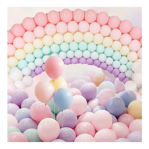 Bolsa 100 Globos Macarron Rosa Claro Salmon Fiesta Boda Arco