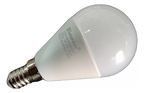 Lampara Led Gota Rosca Mignon E14 7w Dia Interelec Pack X10u