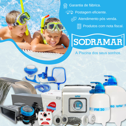 Kit Filtro P/ Piscina Fm-75 + Bomba Bmc-150 1,5 Cv Sodramar