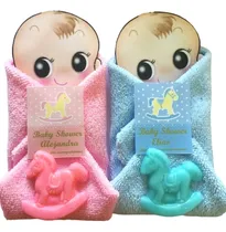 Comprar Recuerdos Baby Shower 60 Toallas Con Jabón Caballito Mecedor