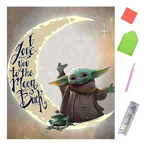 Yoda Kits Diamantes 5d Diy Para Niños Y Adultos Kit Arte Gem