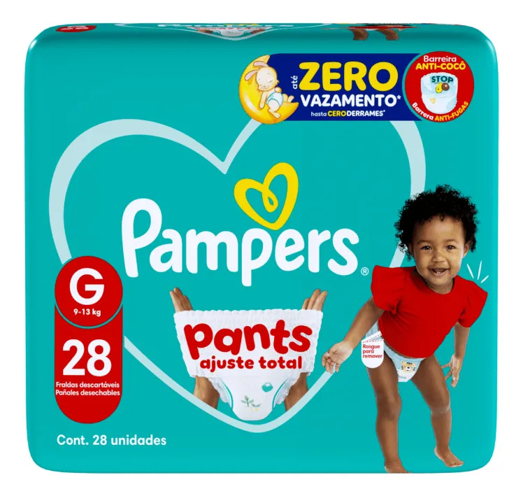 Fralda Pampers Pants Descartável Bebes Confortável G 28 Uni Grande (g) Sem Gênero