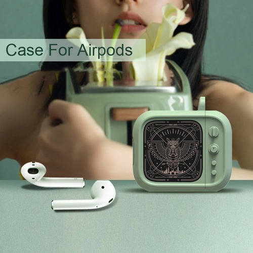 AirPods Aplicables Funda De Silicona De Televisión Tv Chaque