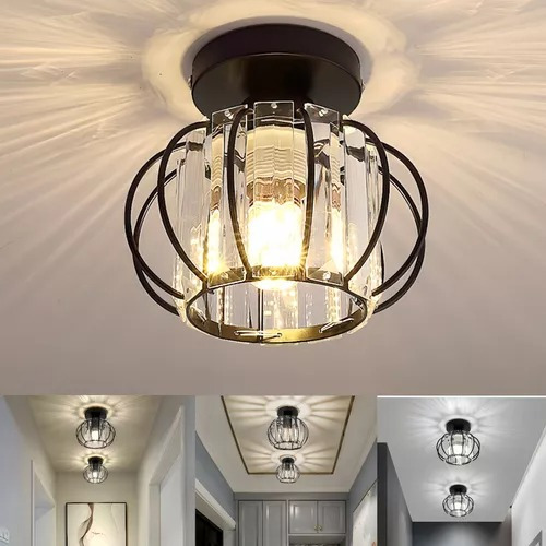 Moderna Lámpara De Techo Colgante Cristal Lujosa Decoración