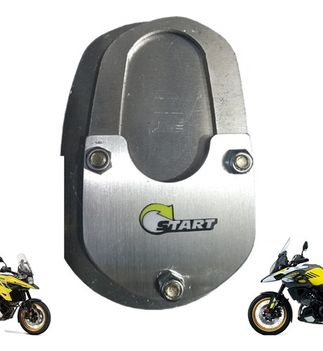 Ampliação Base Pezinho Alumínio Vstrom 1000 S180a Mototeca