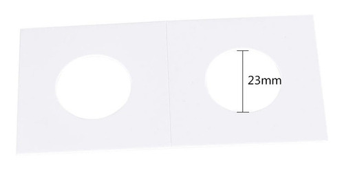 Caja De 50 Unidades Cartón, Funda Para Monedas De 23 Mm.