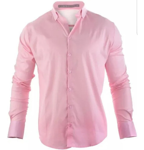 Camisa Rosa Slimfit Farenheite 